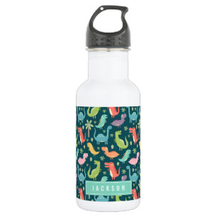 Cute & Colourful Dinosaur Pattern Kids 532 Ml Water Bottle