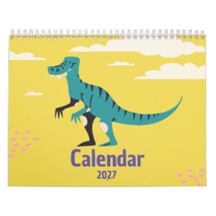 Cute Colourful Dinosaurs Kids Calendar