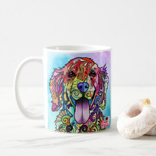 Cute colourful dog coffee mug