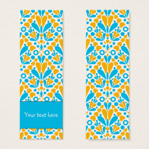 Cute colourful doodle dot and heart design Bookmar