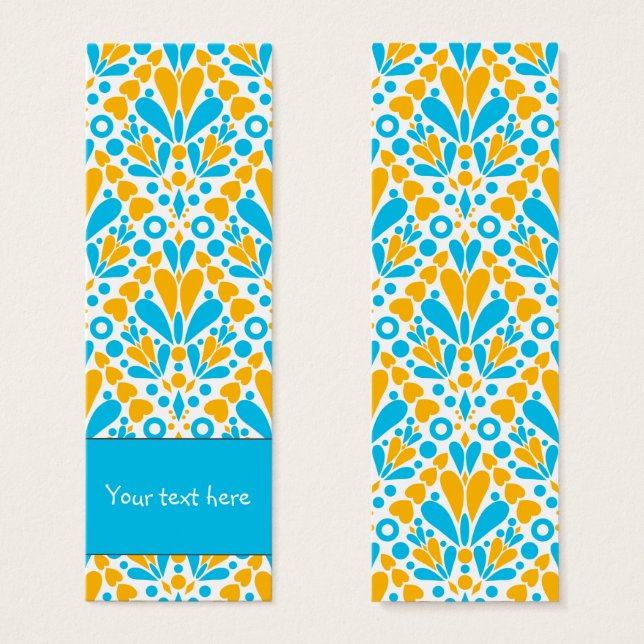 Cute colourful doodle dot and heart design Bookmar (Front & Back)