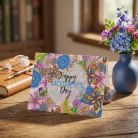Cute Colourful Doodle Flowers Mother's Day