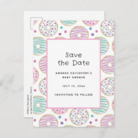 Cute Colourful Doughnut Pattern Baby Shower