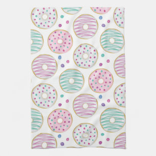 Cute Colourful Doughnut Pattern Kitchen Towel