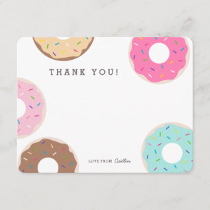 Cute Colourful Doughnut Thank You Cards