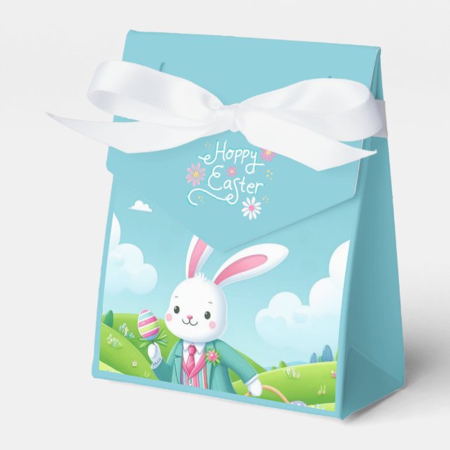 Cute, colourful Easter bunny Favor Box (Front Side)