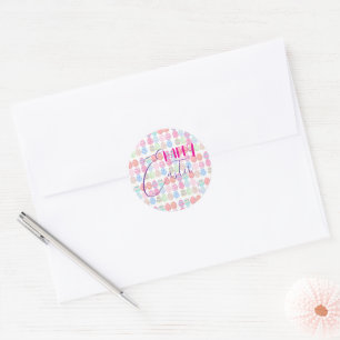 Cute Colourful Easter Eggs Classic Round Sticker