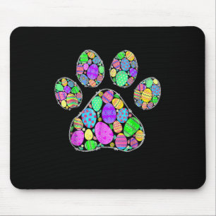 Cute Colourful Easter Eggs Dog Cat Paw Lover Happy Mouse Pad