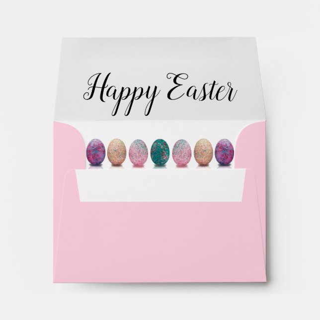 Cute Colourful Easter Eggs Envelope (Back (Bottom))