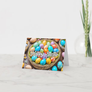 Cute Colourful Easter Holiday Basket Card
