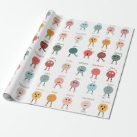 Cute Colourful Feelings Emotions Faces Chart 