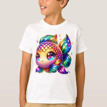 Cute Colourful Fish with Playful Rainbow Accents