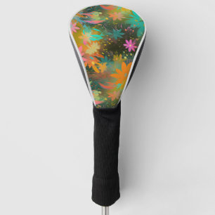 Cute Colourful Floral Abstract Pattern Golf Head Cover