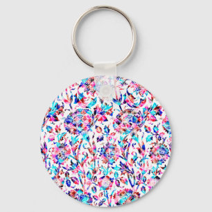 Cute colourful floral design keychain