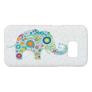 Cute Colourful  Floral Elephant Design Illustratio Samsung Galaxy S7 Case