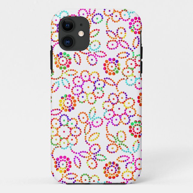 Cute colourful floral pattern Case-Mate iPhone case (Back)