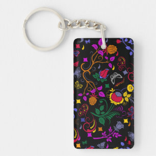 Cute colourful floral pattern  keychain