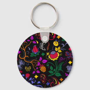 Cute colourful floral pattern  keychain