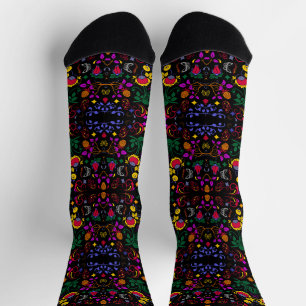 Cute colourful floral pattern socks