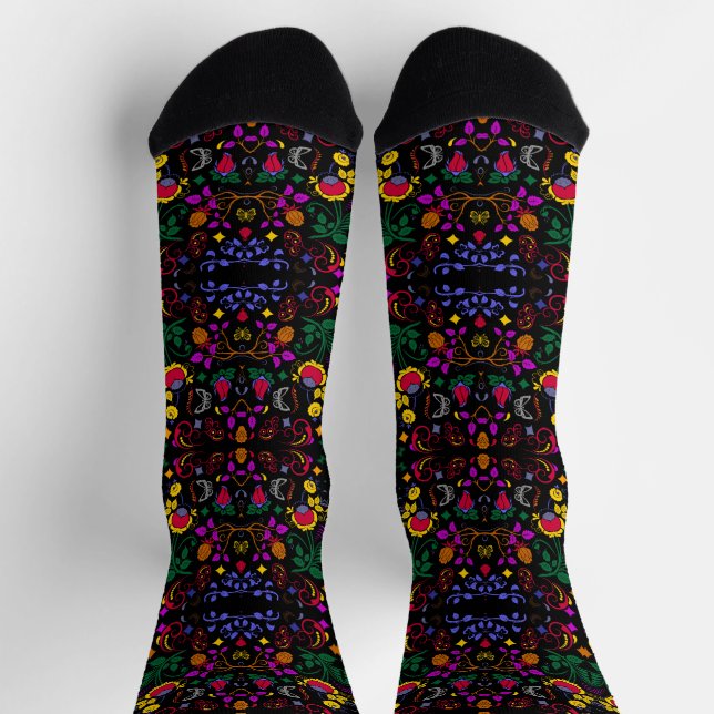 Cute colourful floral pattern  socks (Top)