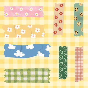 Cute colourful floral pattern tapes scrapbook