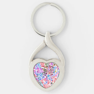 Cute colourful floral patterns Case-Mate iPhone ca Keychain