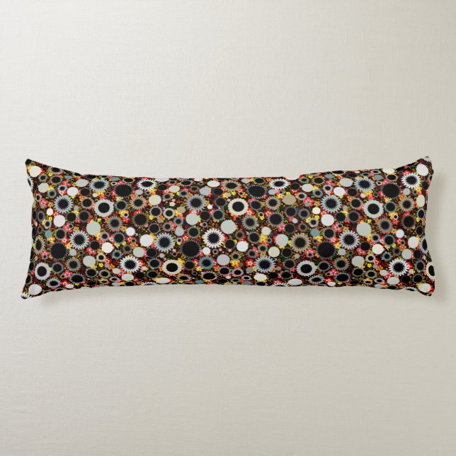 Cute colourful floral suns pattern body pillow (Front)