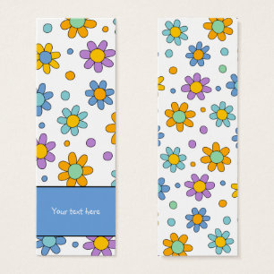 Cute colourful flowers design Bookmark