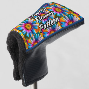 Cute Colourful Flowers Pattern Golf Head Cover
