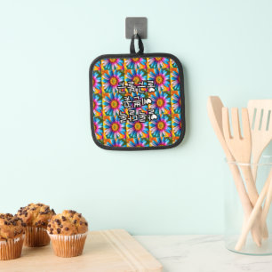 Cute Colourful Flowers Pattern Pot Holder
