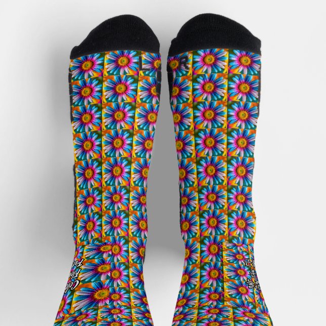 Cute Colourful Flowers Pattern Socks (Top)