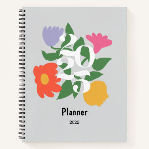 Cute Colourful Flowers Personalized Planner  Notebook