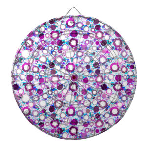 Cute colourful flowers suns patterns dartboard