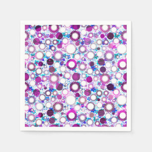 Cute colourful flowers suns patterns napkin