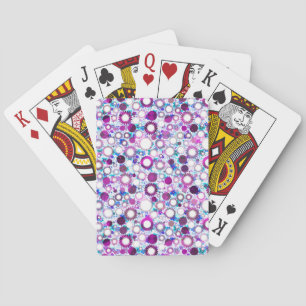 Cute colourful flowers suns patterns playing cards
