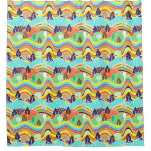 Cute colourful forest patterns car magnet