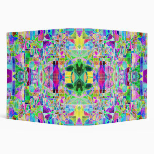 Cute colourful fragments design binder