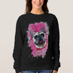 Cute Colourful French Bulldog Watercolor & Acry Sweatshirt