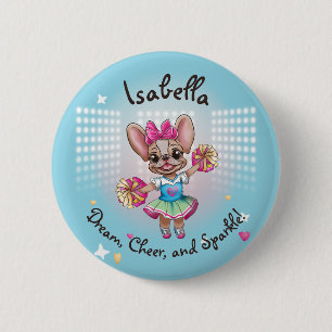 Cute Colourful Frenchie Pawsitive School Spirit 2 Inch Round Button