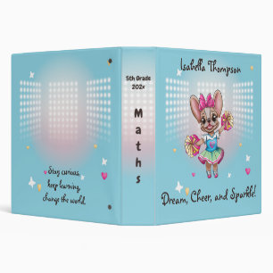Cute Colourful Frenchie Pawsitive School Spirit Binder
