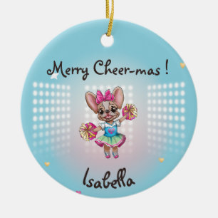 Cute Colourful Frenchie Pawsitive School Spirit Ceramic Ornament