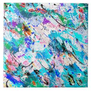 Cute colourful fresque painting design tile