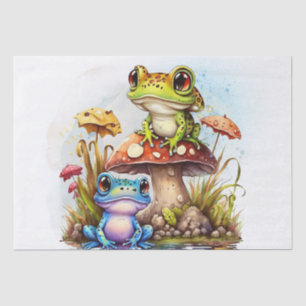 Cute Colourful Frogs Tissue Paper