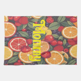 Cute Colourful Fruit Pattern – Fun Summer Design  Kitchen Towel