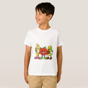 Cute Colourful Fruits Pattern T-Shirt