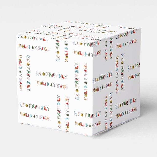 Cute Colourful Fun Eco Friendly Holiday Season Favor Box (Front Side)