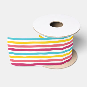 Cute Colourful Fun Striped Candy! Ribbon Satin Ribbon