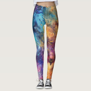 Cute Colourful Galaxy Celestial Leggings