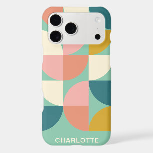 Cute Colourful Geometric Pattern Teal Personalized