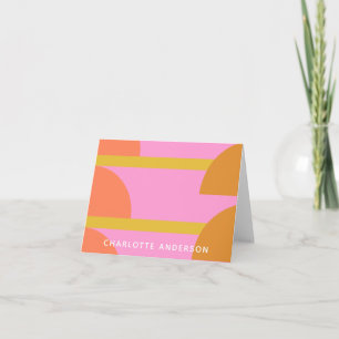 Cute Colourful Geometric Scandinavian Personalized Note Card